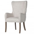 Elegantné krémové moderná stolička Karlotta s opierkami