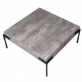 Moderný štvorcový konferenčný stolík Maelynn vzhľad betón sivý 83cm