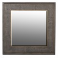 Luxusné štvorcové  zrkadlo v sivom retro ráme Walena
