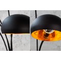 Dizajnová jedinečná stojaca lampa Five Lights čierno-zlatá