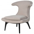 Moderná jedálenská stolička Pruitt s vysokým operadlom smotanovej farby