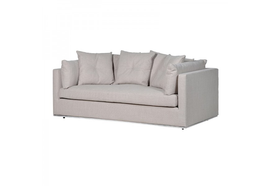 Moderná sedačka Pruitt pre dve osoby v béžovej farbe s vankúšmi
