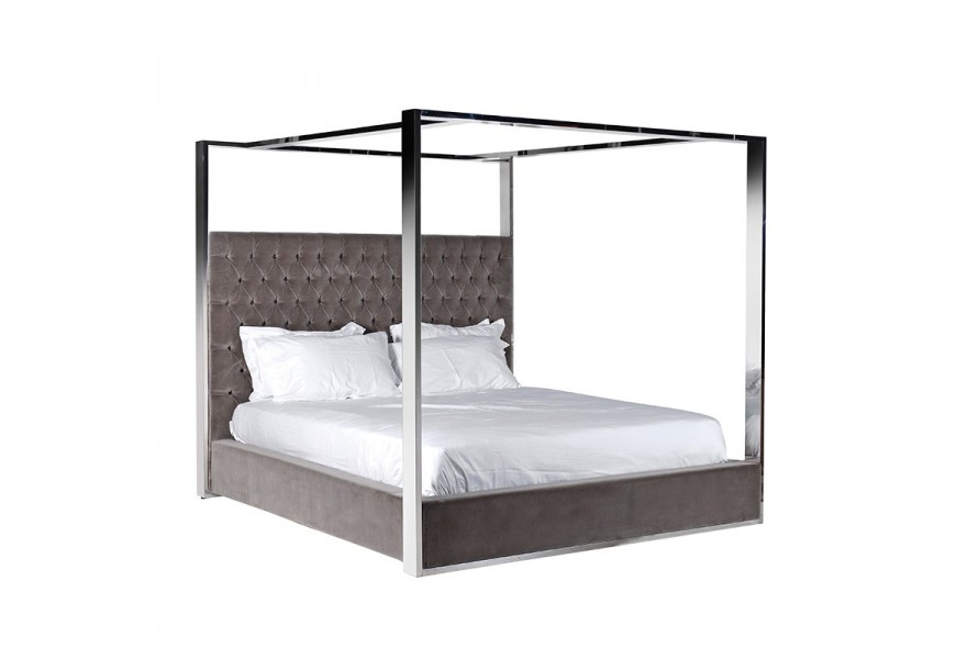 Art-deco luxusn&aacute; manželsk&aacute; posteľ Nouvel &scaron;ed&aacute;