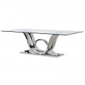 Art-deco luxusný jedálensky stôl Shantay zo skla a kovu 240 cm