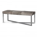 Art-deco luxusná obdĺžniková lavica Tallys šedá
