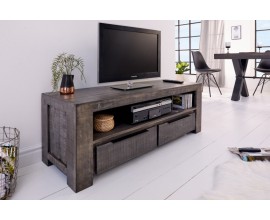 Industriálny moderný TV stolík Svea v sivej farbe 130cm