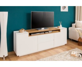 Moderný TV stolík Dalia dub v bielej farbe 180cm