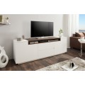 Moderný TV stolík Dalia orech v bielej farbe 180cm