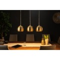 Dizajnové závesné lampy v zlatej farbe