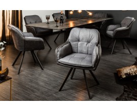 Retro stolička Dex v sivej farbe 63cm