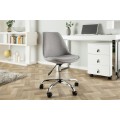 Štýlové kancelárske kreslo Esteban v škandinávskom štýle v sivom prevedení s nastaviteľnou výškou 80-90cm