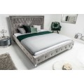 Chesterfield luxusná posteľ Caledonia v striebornej farbe 160x200