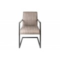 Dizajnová retro stolička Inspirativo s čalúnením z eco-kože a s kovovou konštrukciou