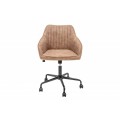 Retro štýlové kancelárske kreslo Anica v svetlohnedej farbe 60cm