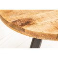 Industriálny dizajnový okrúhly jedálensky stôl Ivar z masívu 80 cm