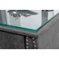Modern&yacute; luxusn&yacute; nočn&yacute; stol&iacute;k Caledonia v sivej farbe 45cm