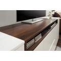 Moderný TV stolík Dalia orech v bielej farbe 180cm