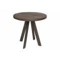 Industriálny dizajnový okrúhly jedálensky stôl Ivar šedý z masívu
