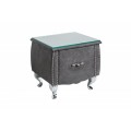 Modern&yacute; luxusn&yacute; nočn&yacute; stol&iacute;k Caledonia v sivej farbe 45cm