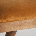 Koloniálna dizajnová lavica Alvaro v horčicovej farbe 117cm