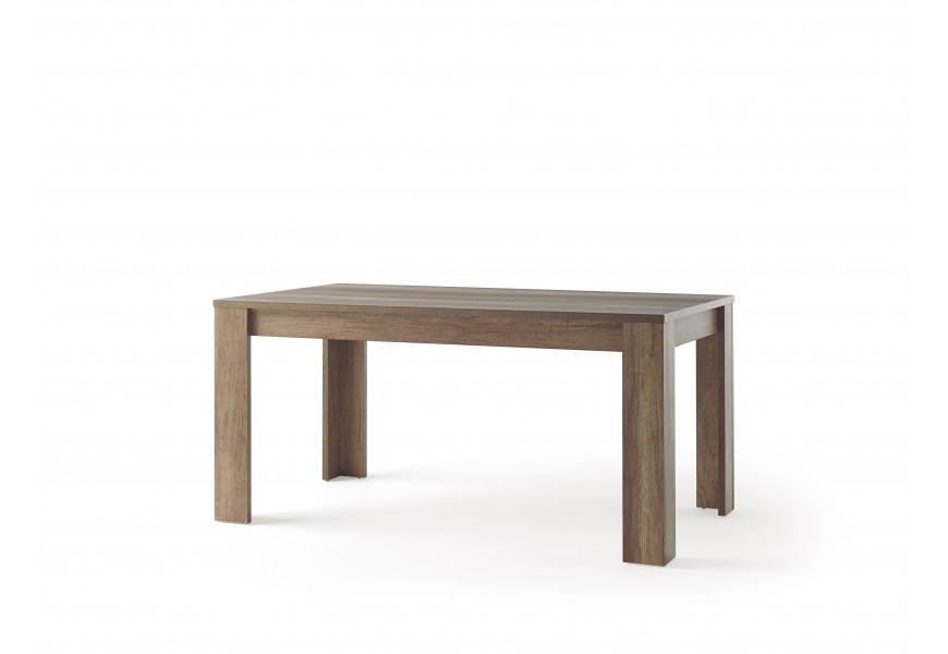 Moderný industriálny jedálenský stôl Carolina z dubového masívneho dreva