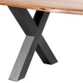 Industriálny dizajnový masívny jedálensky stôl Live Edge 240 cm