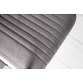 Industriálna dizajnová retro stolička Inspirativo sivá 90cm, strieborný rám