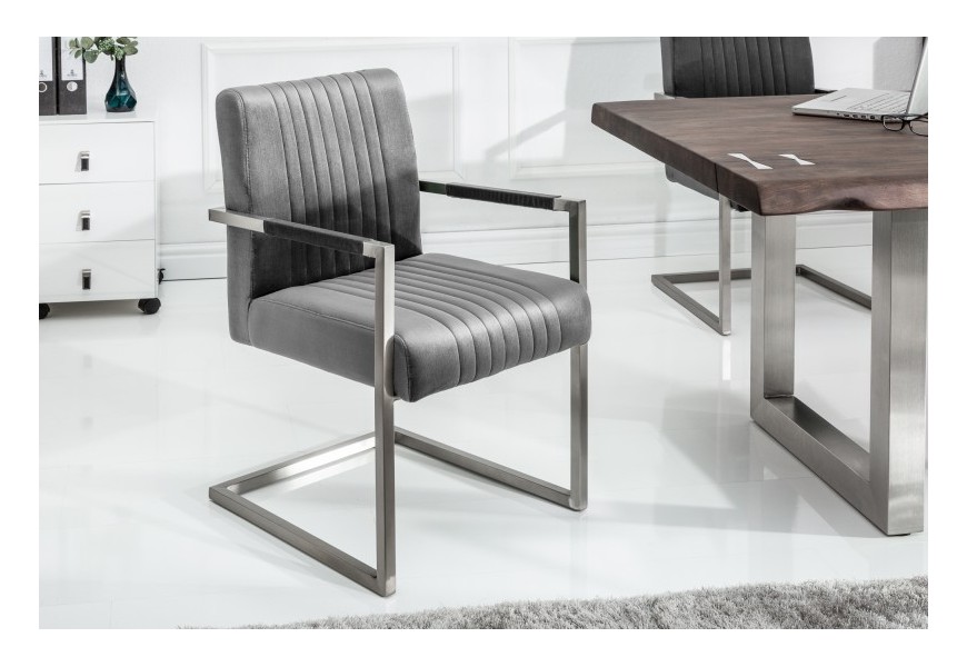 Moderná stolička Imperial 88cm v sivom prevedení