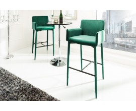 Moderná dizajnová vysoká barová stolička Mako 102cm zelená
