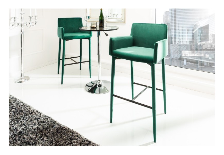 Modern&aacute; dizajnov&aacute; vysok&aacute; barov&aacute; stolička Mako 102cm zelen&aacute;