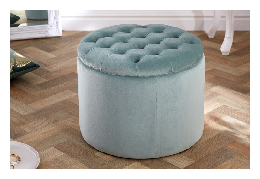 Modern&aacute; taburetka Modern Barock mentolov&aacute; 50cm