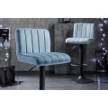 Luxusn&aacute; zamatov&aacute; barov&aacute; stolička Portland modr&aacute;