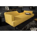 Dizajnov&aacute; &scaron;kandin&aacute;vska rozkladacia dvoj sedačka Sheena 210cm žlt&aacute;