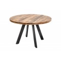 Okrúhly jedálenský stôl Steele Craft 120cm hnedý z masívneho dreva
