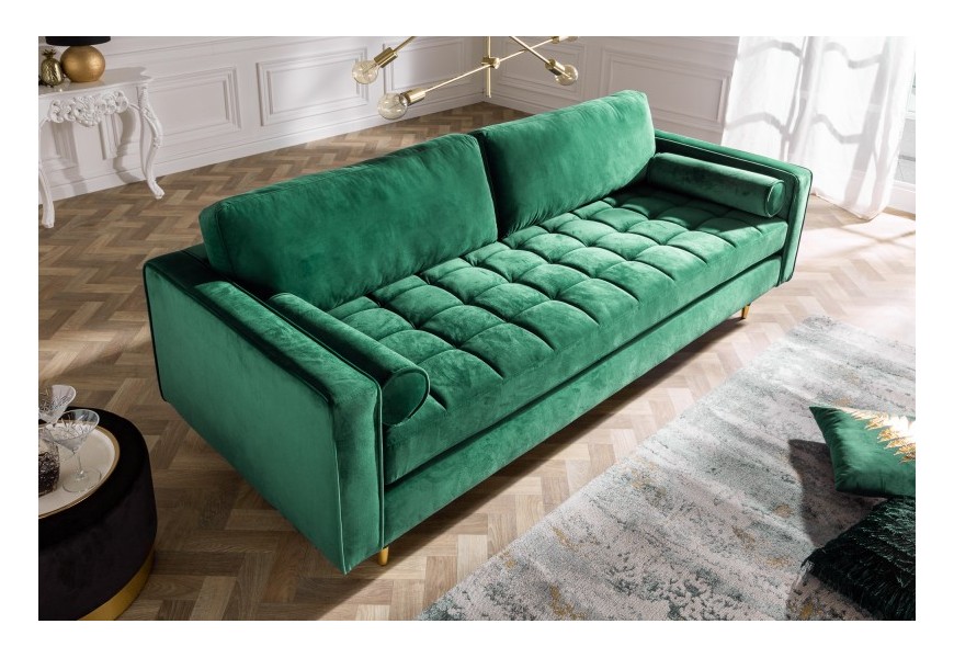 Zelená smaragdová luxusná sedačka Nefertiti 225cm