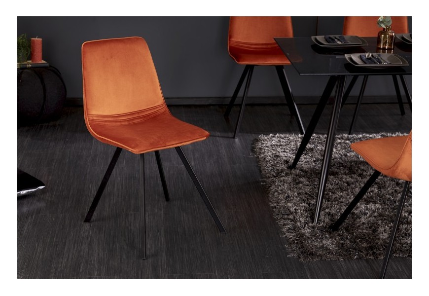 Modern&aacute; dizajnov&aacute; stolička Hartlepool Mandarin zamatov&aacute;