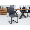 Dizajnová industriálna jedálenská stolička Gristol šedá