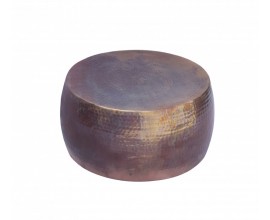 Okrúhly kovový konferenčný stolík medenej farby Hammerblow hlinník 60 cm