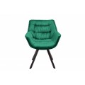 Dizajnová stolička Antik smaragdovozelená