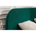 Jedinečná retro posteľ Ribble v zelenom zamatovom poťahu 160x200cm