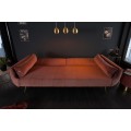 Moderná art-deco rozkladacia staroružová sedačka Domingo 215cm