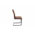 Dizajnová industriálna jedálenská stolička Gristol hnedá