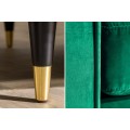 Art-deco dizajnová sedačka Nefertiti 225cm smaragdová