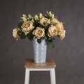 Dekoračné umelé ruže žlté