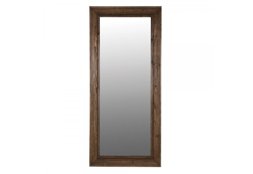 Vidiecke nástenné zrkadlo Rural s dreveným rámom 189 cm