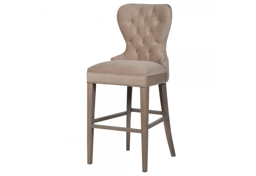 Luxusná barová stolička Ador II s Chesterfield prešívaním 119 cm