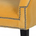 Luxusná art-deco lavica Aldea v horčicovej farbe135cm