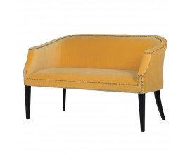 Luxusná art-deco lavica Aldea v horčicovej farbe135cm
