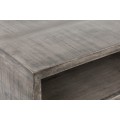 Industriálny písací stôl Leeds z mangového dreva šedý