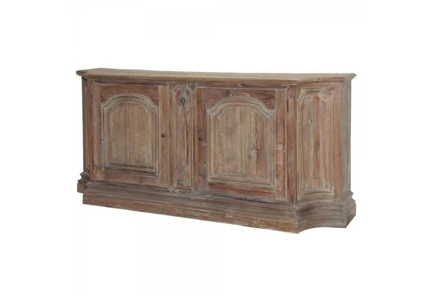 Jedinečný vidiecky  príborník Allegro z masívneho borovicového dreva s naturálnym vzhľadom